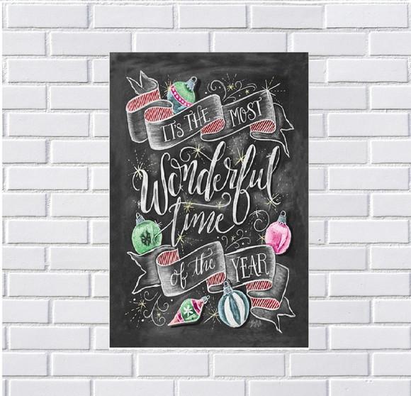 Placa Decorativa Feliz Natal 20x30