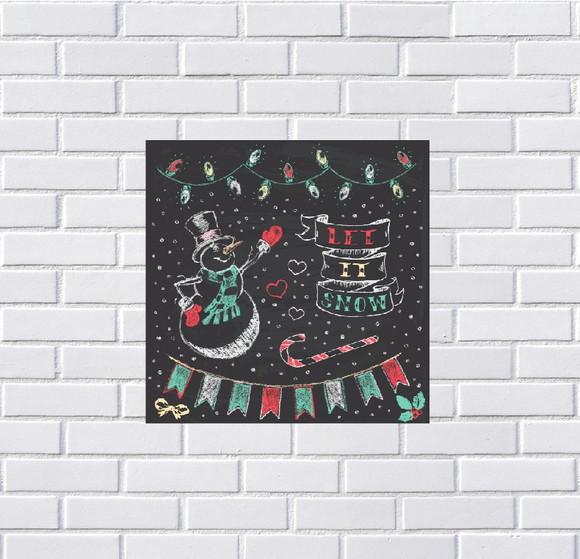 Placa Decorativa Feliz Natal 20x20