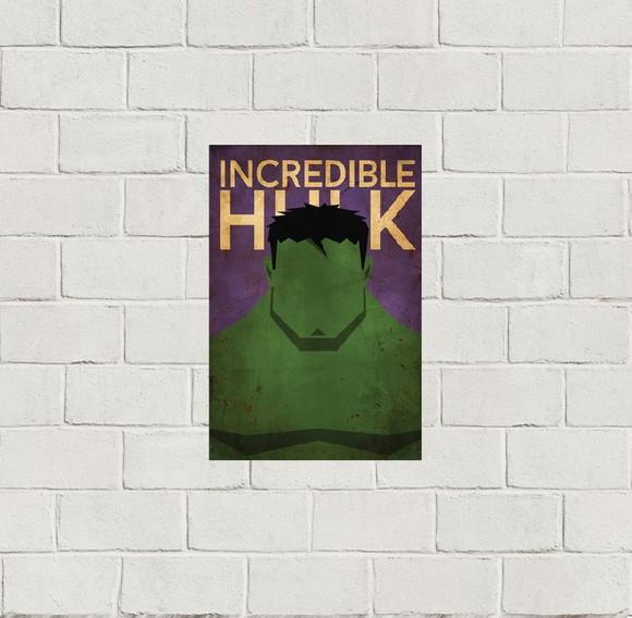 Placa Decorativa heróis Marvel Hulk 20x30