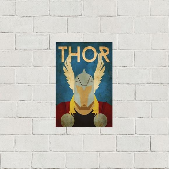Placa Decorativa heróis Marvel Thor 20x30