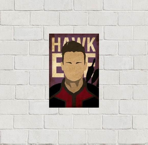 Placa Decorativa heróis Marvel Gavião Arqueiro 20x30