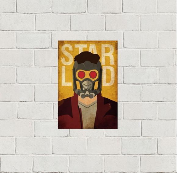 Placa Decorativa heróis Marvel Senhor das Estrelas 20x30