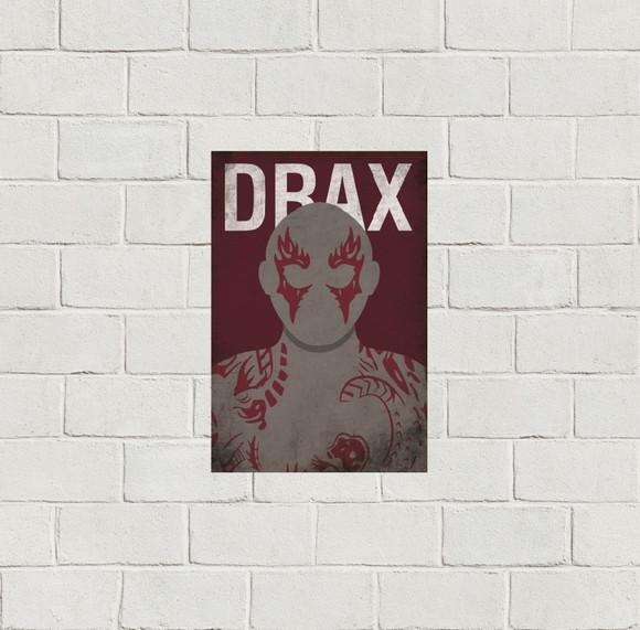 Placa Decorativa heróis Marvel Drax 20x30