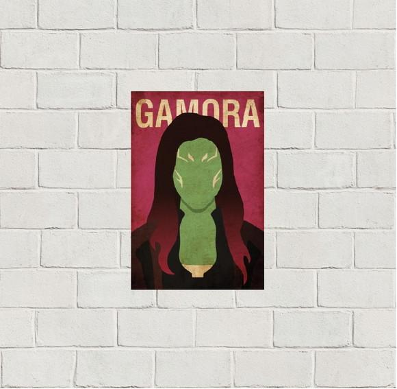 Placa Decorativa heróis Marvel Gamora 20x30