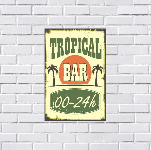 Placa Decorativa Bar Bebidas 20x30
