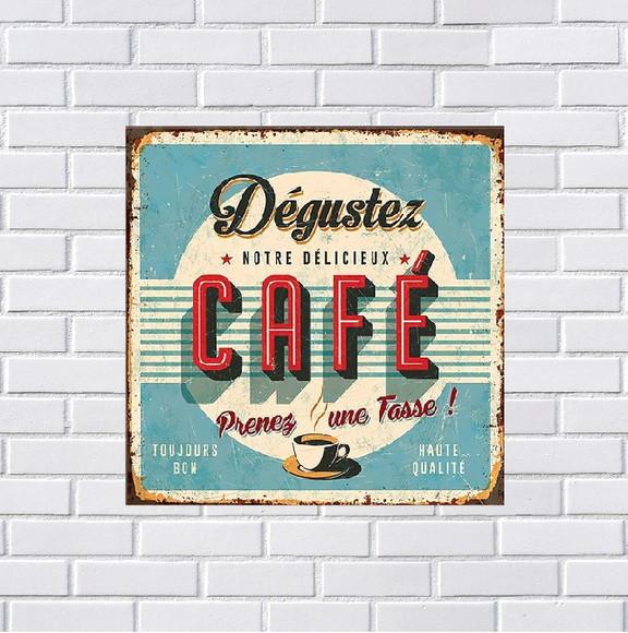 Placa Decorativa café 20x20