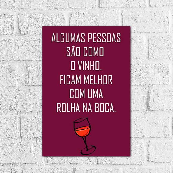 Placa Decorativa Adega Vinhos Frases