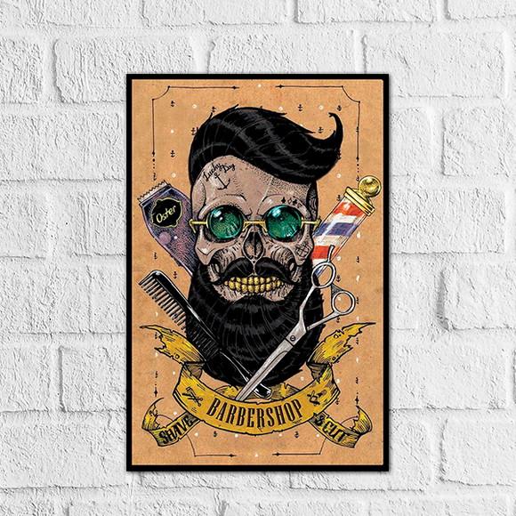 Placa Decorativa Barbearia