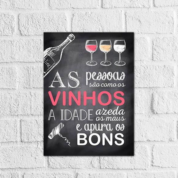 Placa Decorativa Adega Vinhos Frases
