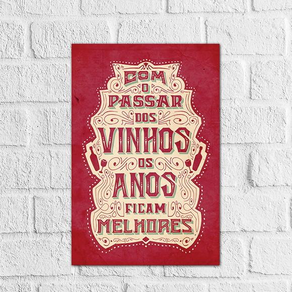 Placa Decorativa Adega Vinhos Frases