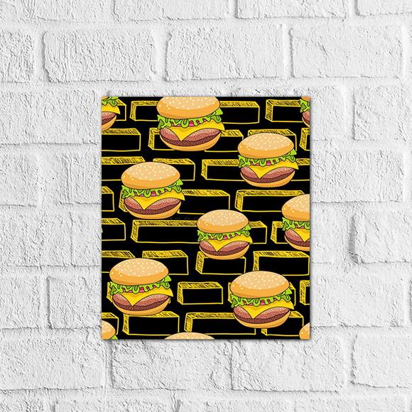 Placa Decorativa hotdog hambúrguer