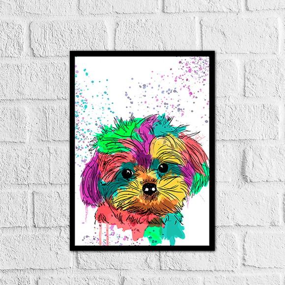 Placa Decorativa cachorro em mdf 20x30