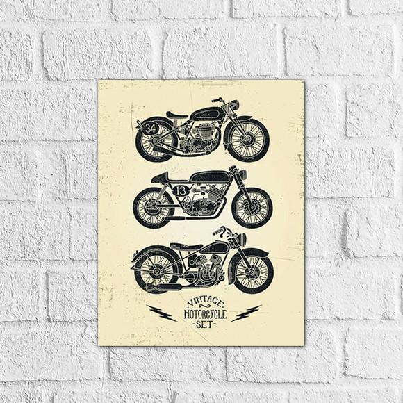 Placa Decorativa carros e motos em mdf 20x30