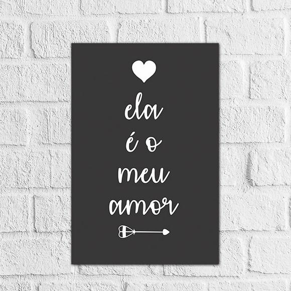 Placas decorativas frases casal em mdf 20x30