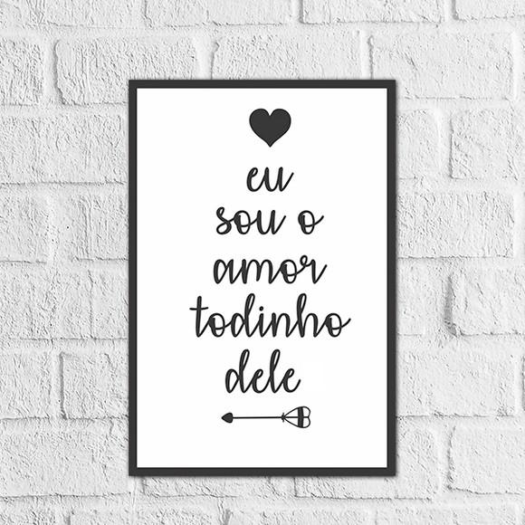 Placas decorativas frases casal em mdf 20x30