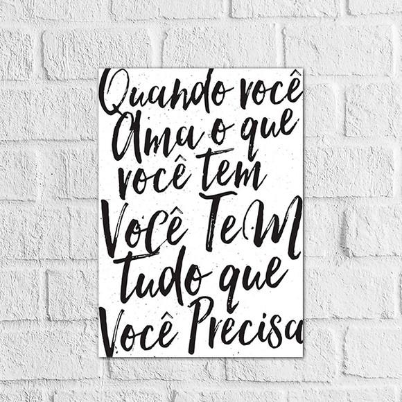 Placas decorativas frases em mdf 20x30