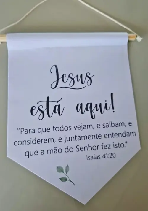 Flamula Decorativa para casamento Jesus está aqui