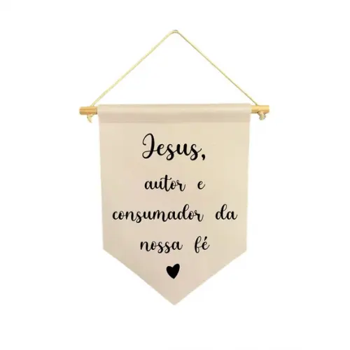 Flamula Decorativa Jesus Autor e Consumador da Nossa Fé
