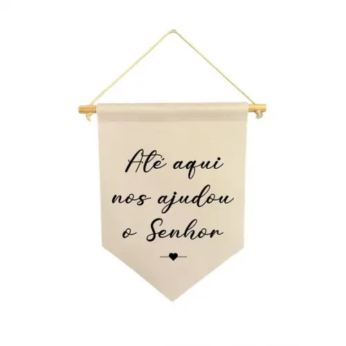Flamula Decorativa até Aqui nos Ajudou o Senhor
