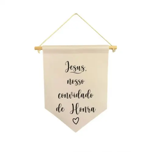 Flamula Decorativa Casamento Jesus Nosso Convidado de Honra