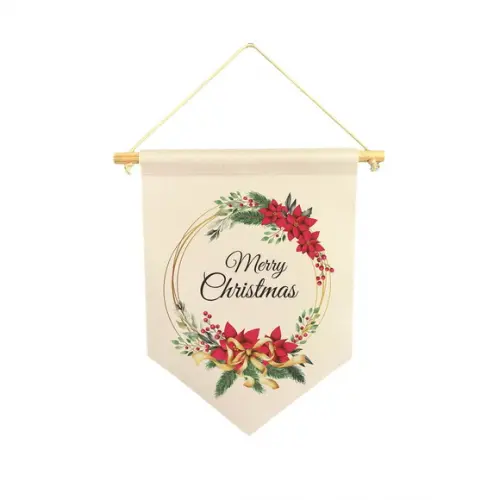 Flamula Decorativa para Porta de Natal Merry Christmas
