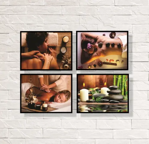 Placas Decorativas Spa Estética Massagem em mdf