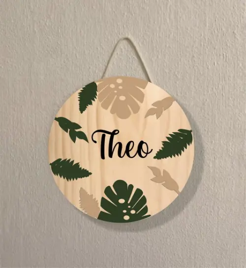 Placa Decoração Infantil Porta Maternidade em mdf