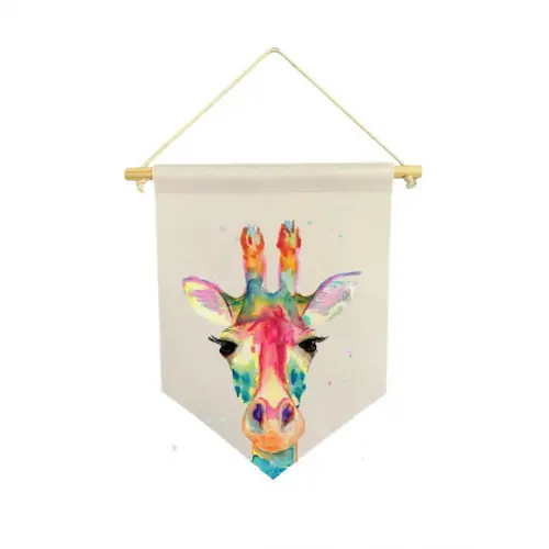 Flamula decorativa girafa aquarela