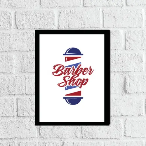 Placa Decorativa Barbearia em mdf