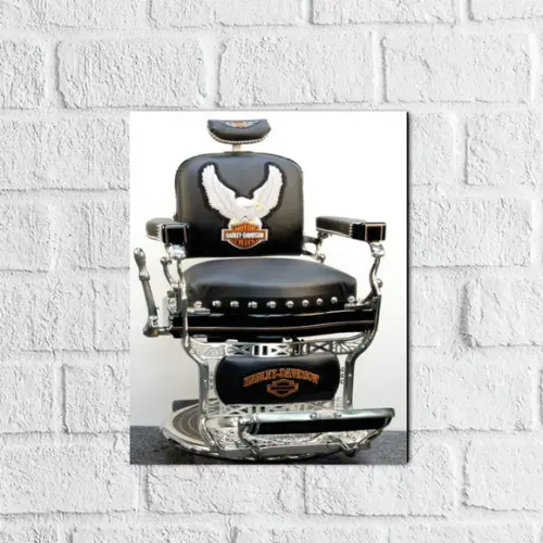 Placa Decorativa cadeira barbeiro barber shop em mdf