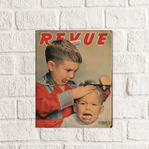 Placa Decorativa Barbearia revue em mdf