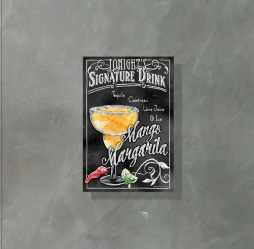 Placa Decorativa Receita Drinks Mango Margarita 20x30cm