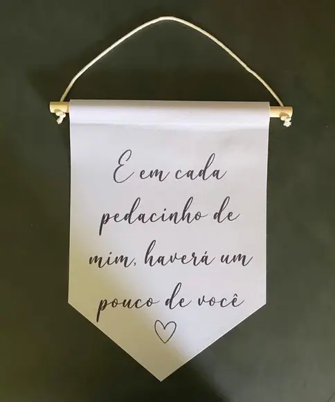 Flamula decorativa em cada pedacinho de mim haverá um pouco