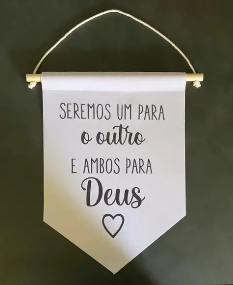 Flamula decorativa um para o outro ambos para Deus