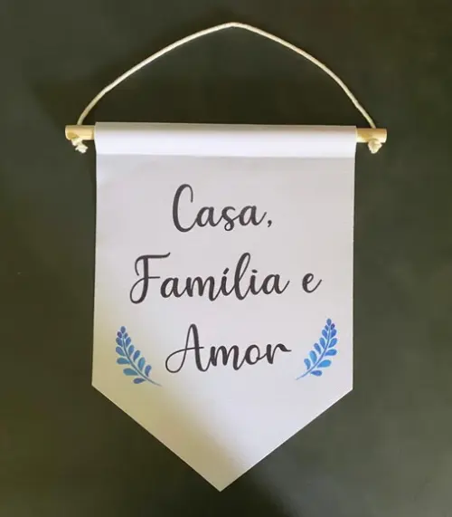 Flamula decorativa casa família e amor
