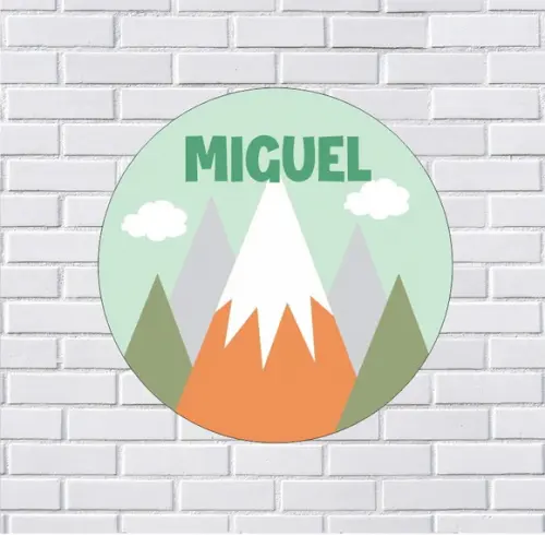 Placas decorativas para porta nome infantil em mdf
