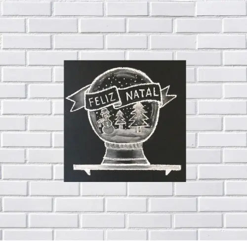 Placa Decorativa Feliz Natal 20x20