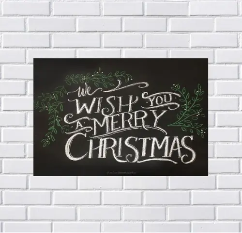 Placa Decorativa Feliz Natal 20x30