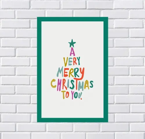 Placa Decorativa Very Merry Christmas To You 20x30