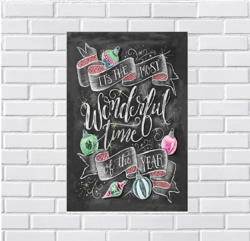 Placa Decorativa Feliz Natal 20x30