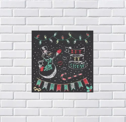 Placa Decorativa Feliz Natal 20x20