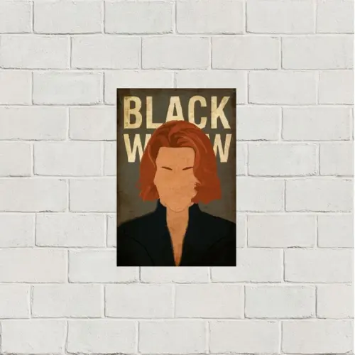 Placa Decorativa heróis Marvel Viúva Negra 20x30
