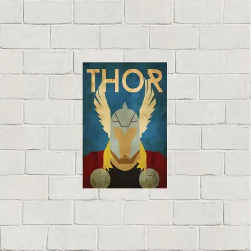 Placa Decorativa heróis Marvel Thor 20x30