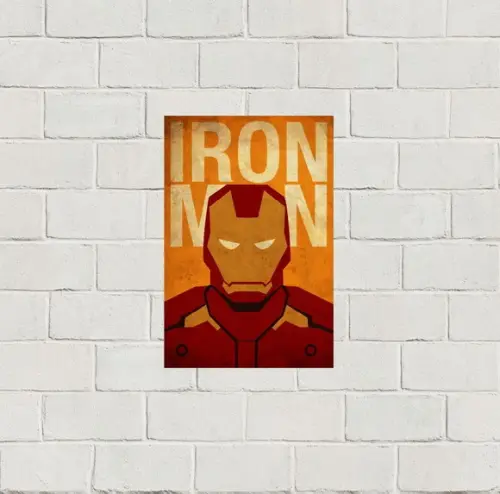 Placa Decorativa heróis Marvel Homem de ferro 20x30