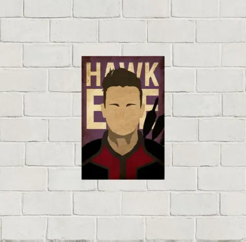 Placa Decorativa heróis Marvel Gavião Arqueiro 20x30