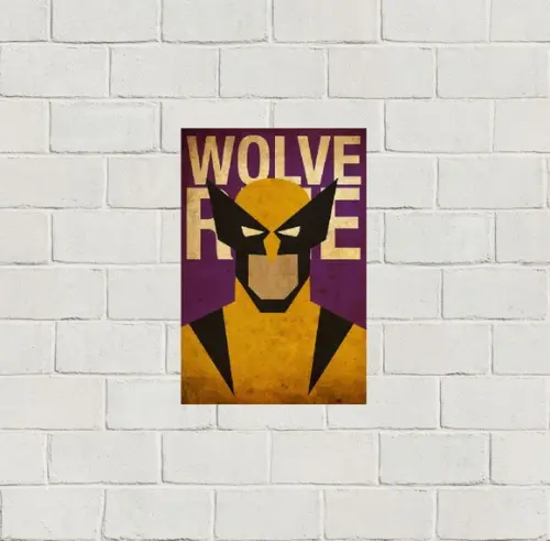 Placa Decorativa heróis Marvel Wolverine 20x30