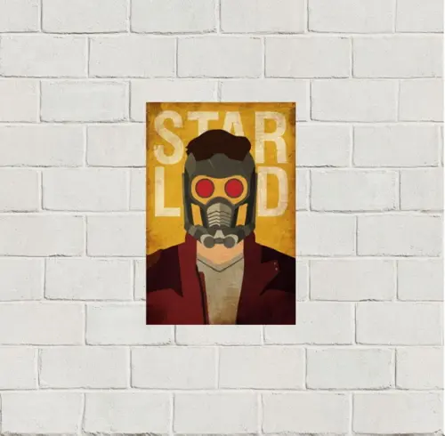 Placa Decorativa heróis Marvel Senhor das Estrelas 20x30