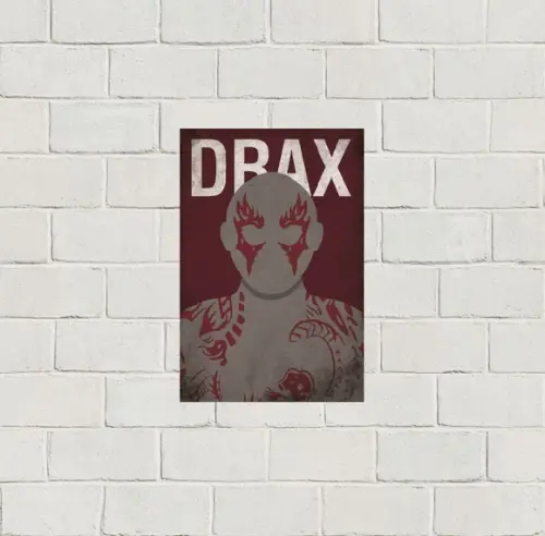 Placa Decorativa heróis Marvel Drax 20x30
