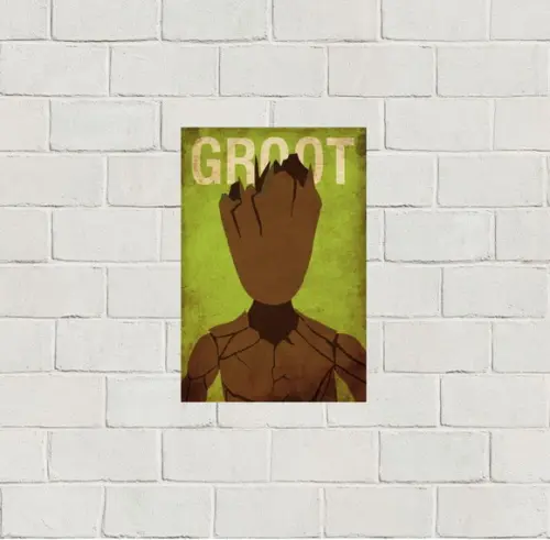 Placa Decorativa heróis Marvel Groot 20x30