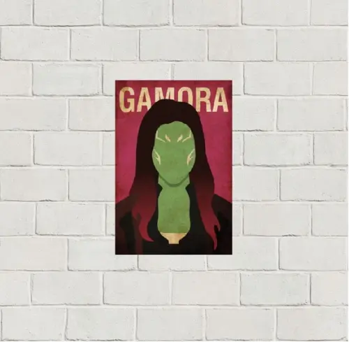 Placa Decorativa heróis Marvel Gamora 20x30